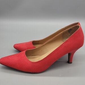 Karen Scott Red 3 inch Heels Women Size 10 Shoes